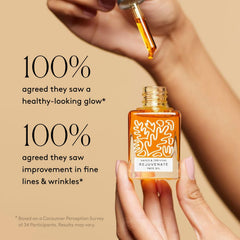 Naked & Thriving Rejuvenate pomegranate oil ingredient emphasizes deep nourishment.