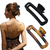 Nalodu 5-inch XL matte black clip securing thick hair all day