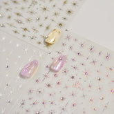 Namrec pegatinas estrella 3 hojas 5D: diseño elegante para uñas.