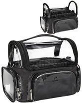 NAONAYA Clear Makeup Brush Bag open view, easy brush selection on the go.