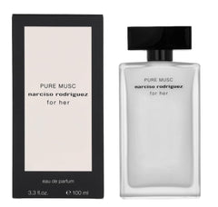NARCISO RODRIGUEZ Pure Musc bottle close-up highlighting musk and floral notes for daily wear.