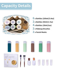 Narwey checkered makeup bag inner pockets neatly separating brushes and pencils