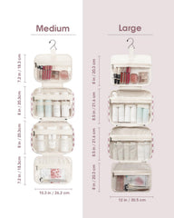 Narwey interior shows mesh pockets and elastic bands keeping items upright and organized.
