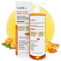 Nasola jabón corporal ácido kójico curcuma vitamina C para luminosidad diaria