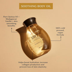 NATIVA SPA purified quinoa oil drops highlight pure hydration.