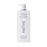 Native gel de ducha con dispensador, aplicación fácil y hidratación constante.