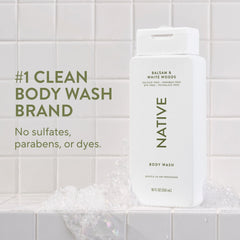 Native Body Wash: aroma bálsamo y madera blanca para ducha aromática.