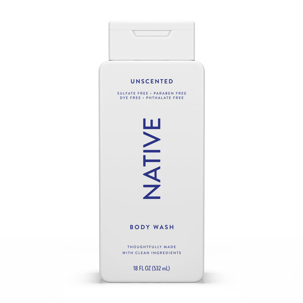Native Body Wash: botella sin fragancia para una ducha suave