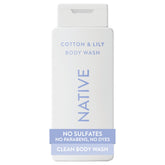 Native Body Wash con ingredientes derivados naturalmente para una limpieza suave
