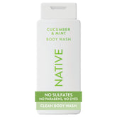 Native Body Wash pepino y menta, botella fresca para la ducha diaria