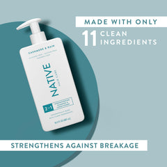 Native Cashmere and Rain 2N1 shampoo pour action showing quick rinse