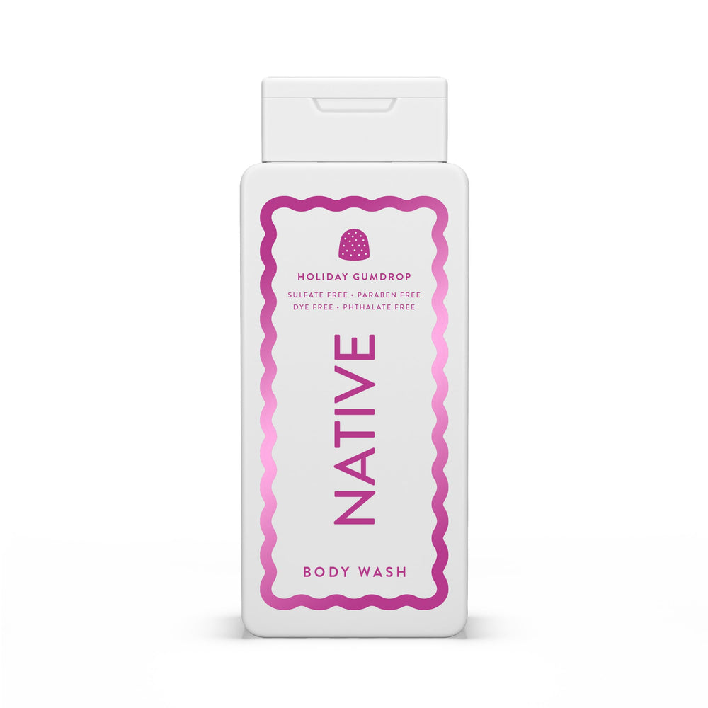 Native Cuerpo Ducha Edicion Navidena Botella: aroma festivo y limpieza suave.