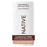 Native desodorante Bourbon y naranja: barra suave para uso diario.