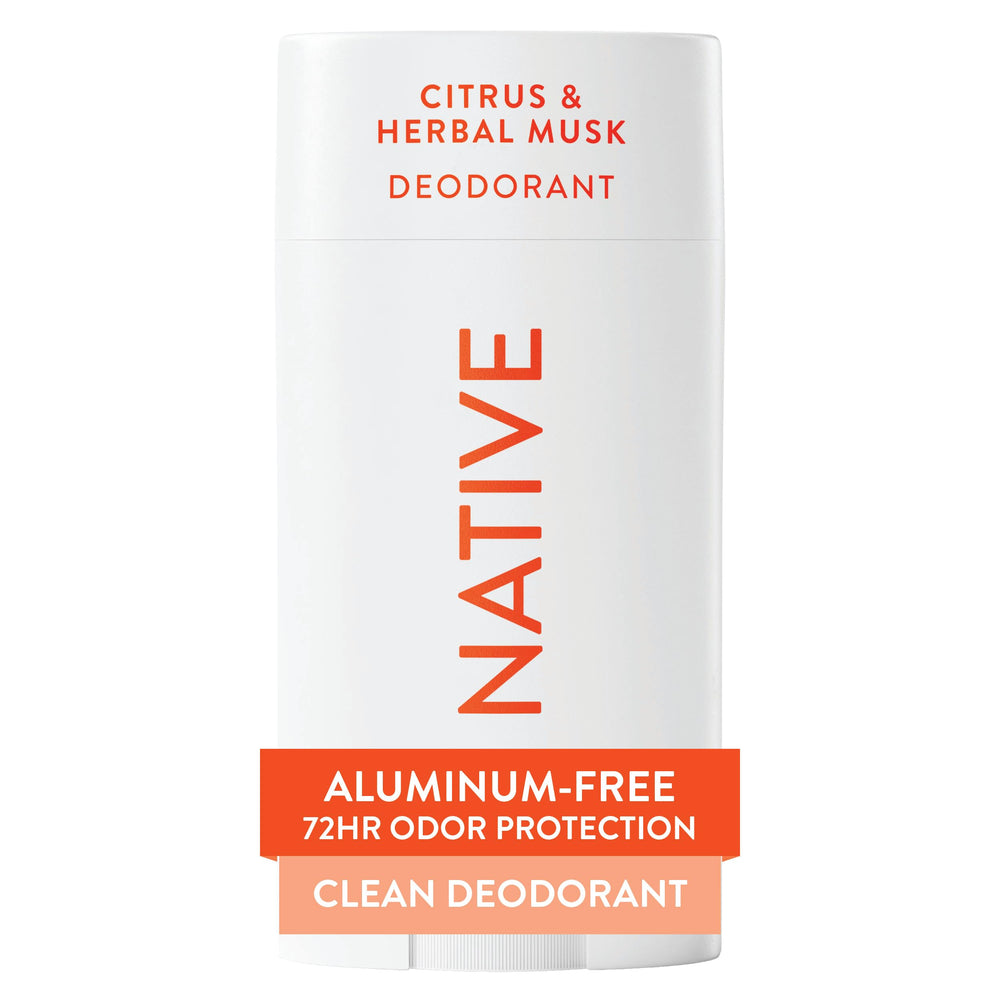 Native Desodorante: frasco citricos-almizcle-herbaceos, aroma fresco para jornadas largas.