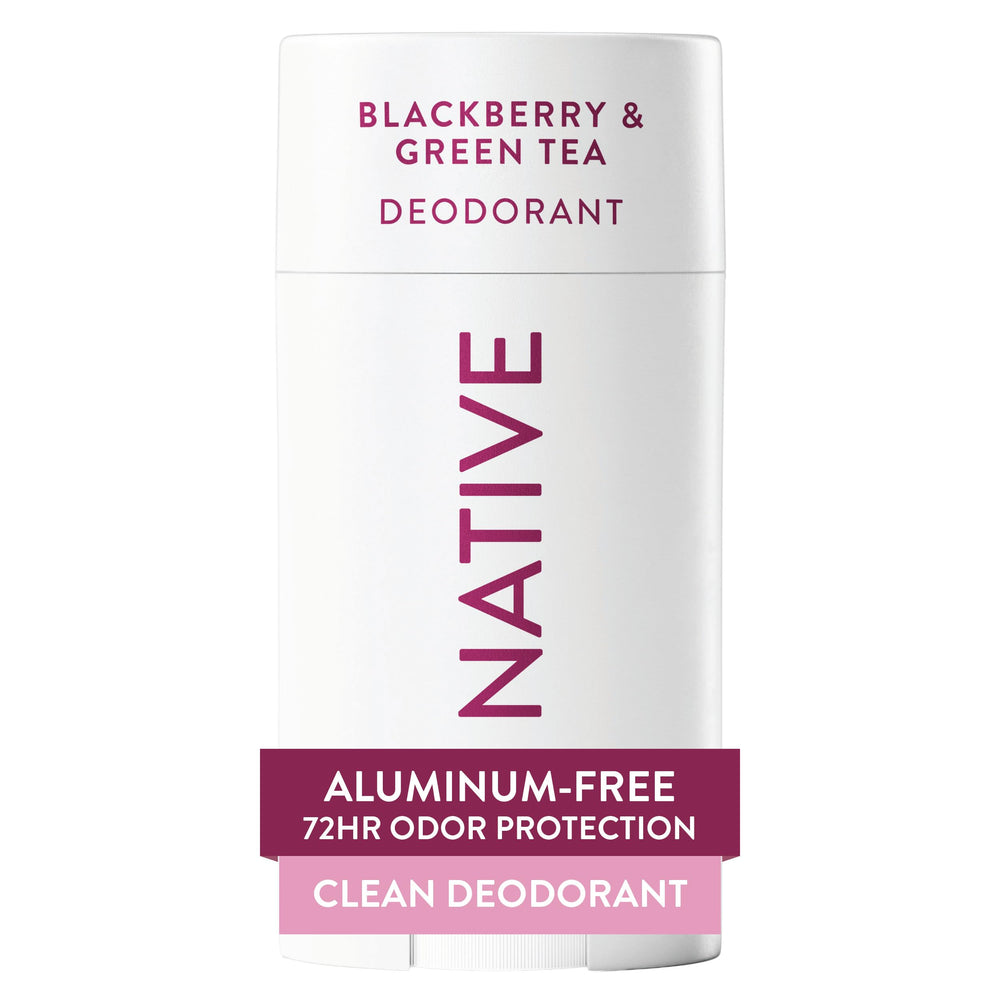 Native Desodorante Mora y Té Verde en empaque, protección de olor de 72 horas.