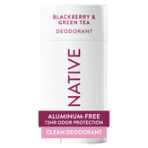 Native Desodorante Mora y Té Verde en empaque, protección de olor de 72 horas.