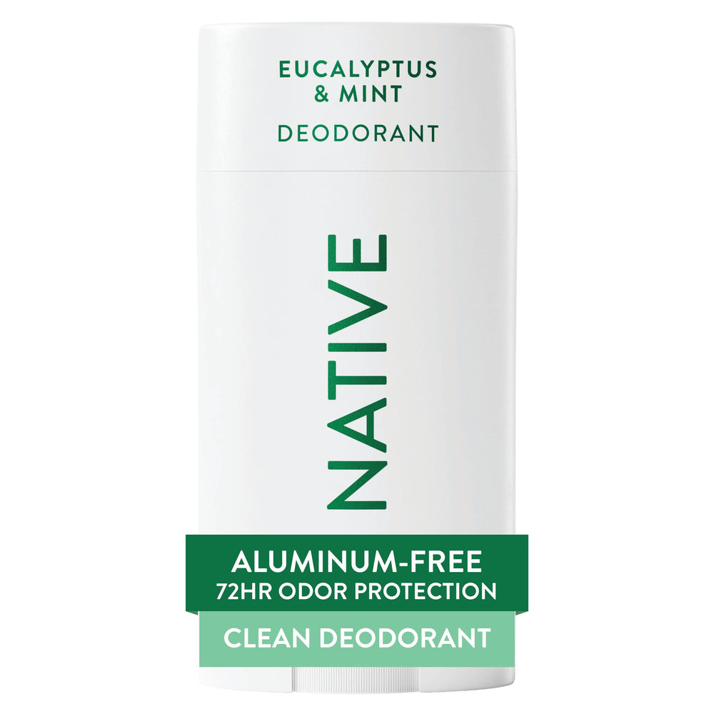 Desodorante Native sin aluminio frente al envase, protección de 72 horas.
