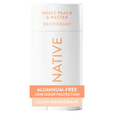 Desodorante Native Sweet Peach & Nectar, botella visible, protección de olor diaria