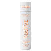 Desodorante Native Spray Sweet Peach Nectar: botella visible, protección de 72 horas sin aluminio.