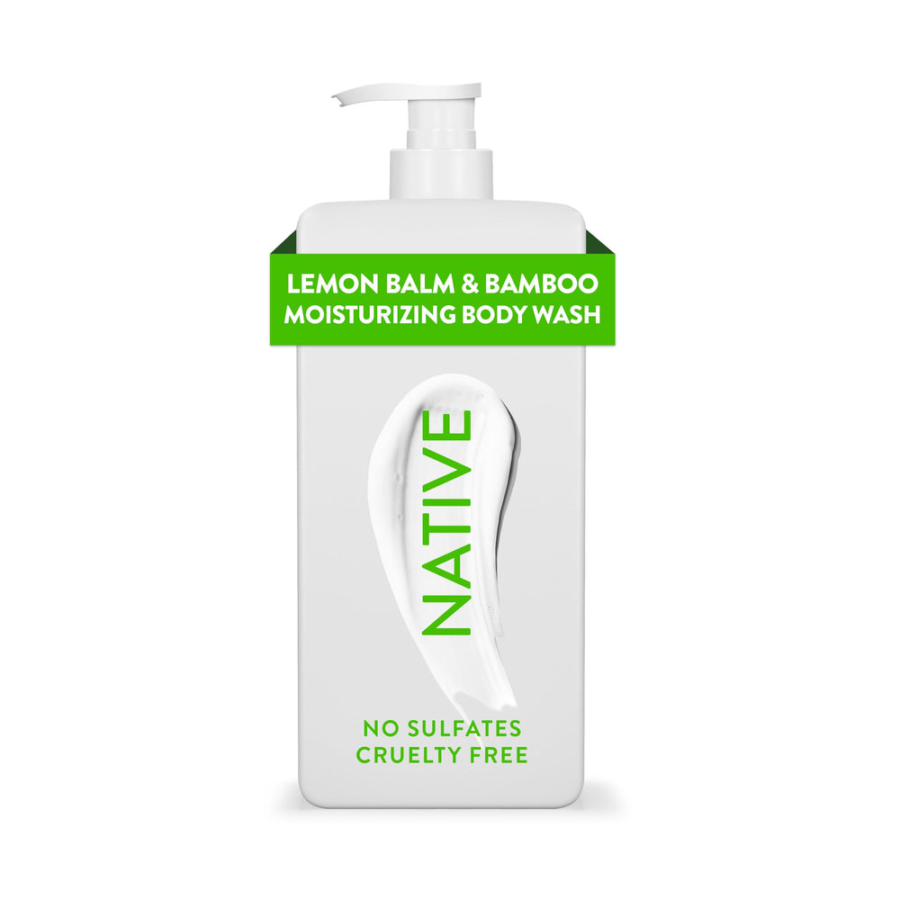 Native Ducha corporal frasco con melisa y bambú para piel suave.