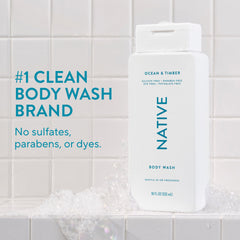 Native Gel de Ducha espuma cremosa sobre la piel, sensación suave