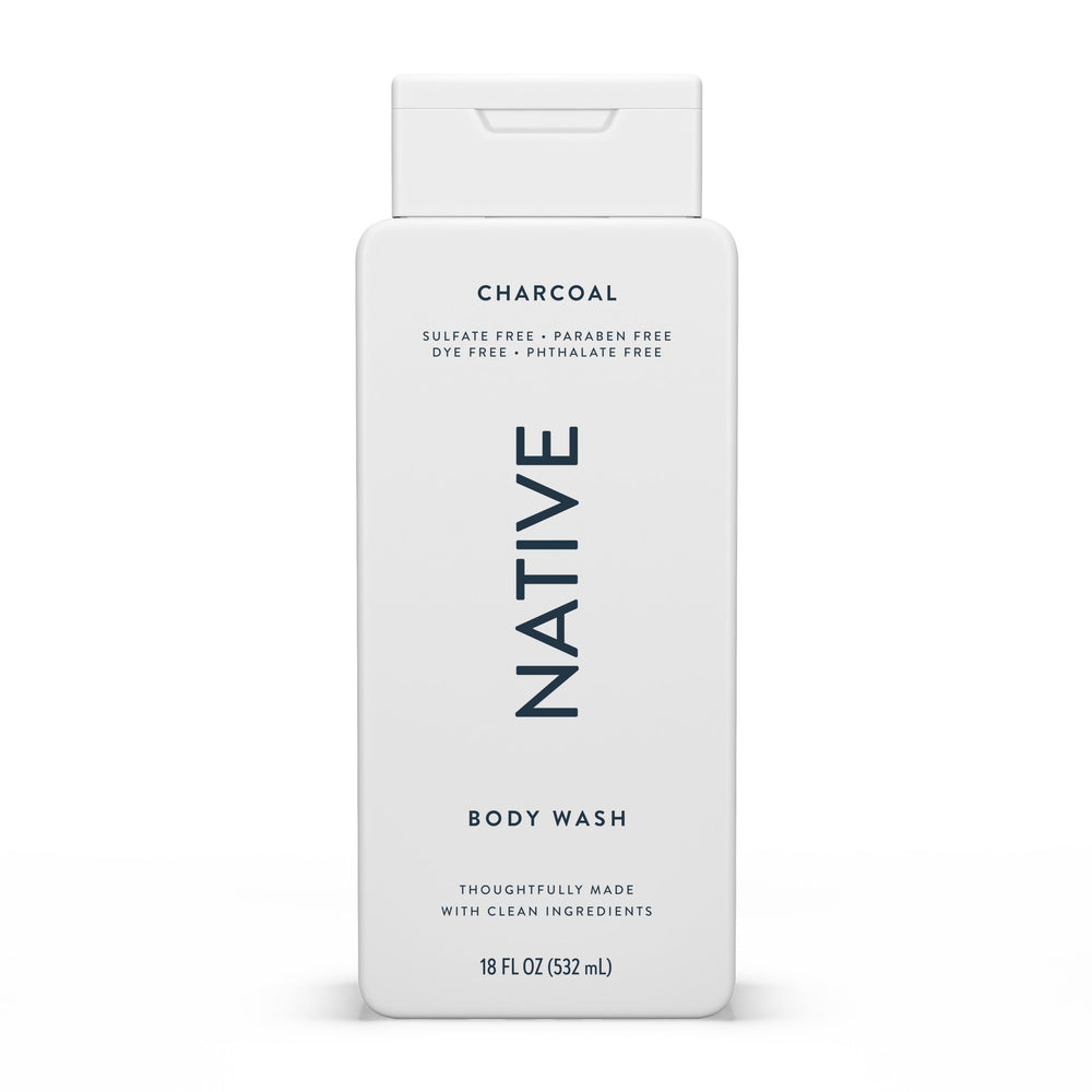Native Gel de Ducha Cuerpo, botella visible para un lavado suave y refrescante.