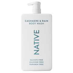 Native jabon cuerpo botella con aroma cashmere y lluvia para una experiencia suave