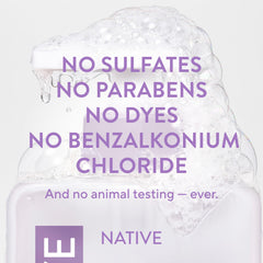 Native Liquid Hand Soap Lilac White Tea pump dispensing silky lather for soft hands