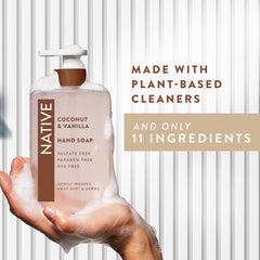 Plant-based cleaners and naturally derived ingredients in Native soap