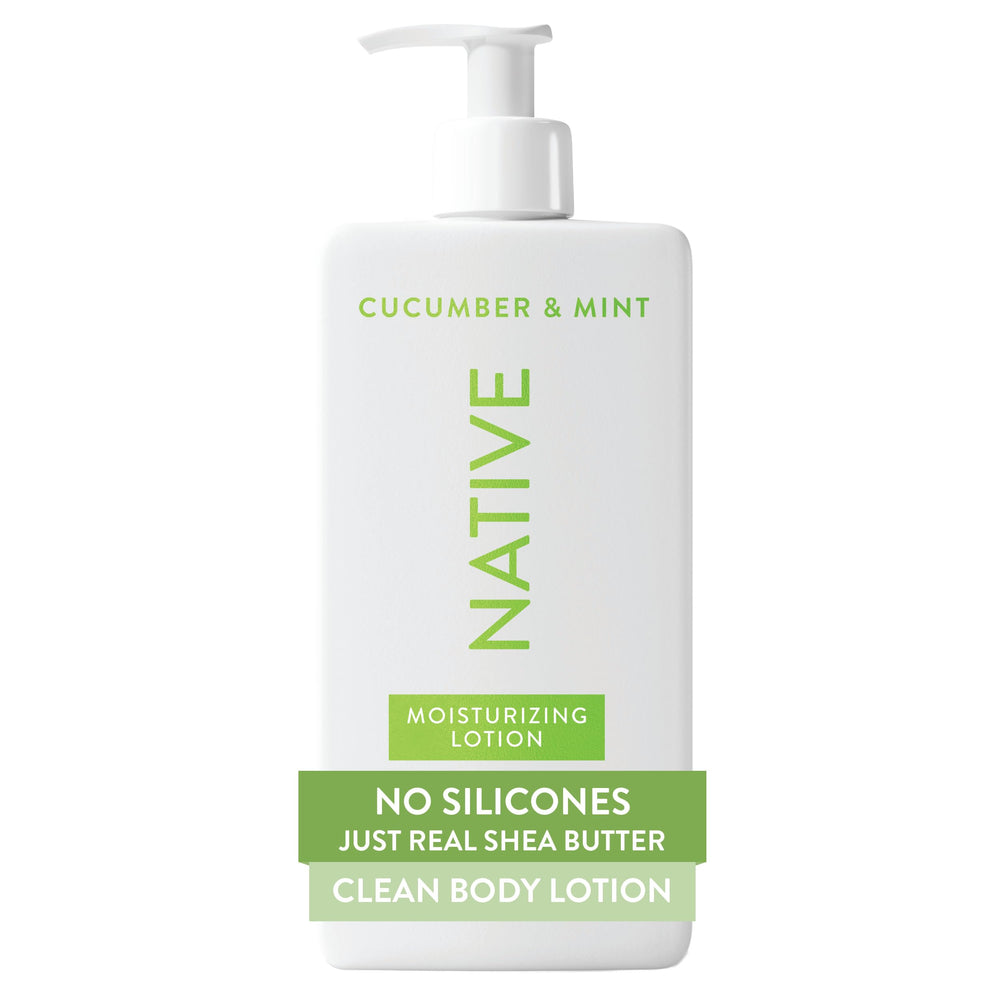Loción corporal Native en botella para hidratación diaria.