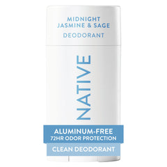 Native Midnight Jasmine & Sage desodorante en barra para axilas, protección de 72 horas.