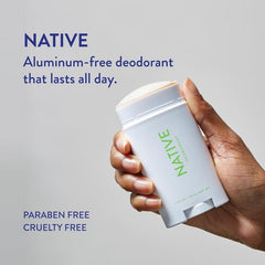 Notas pepino menta de Native Sensible Desodorante aroma fresco.
