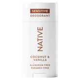 Native Sensitive Desodorante envase con protección de 72 horas