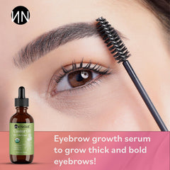 Natnique Castor Oil lash growth application shown for quick grooming