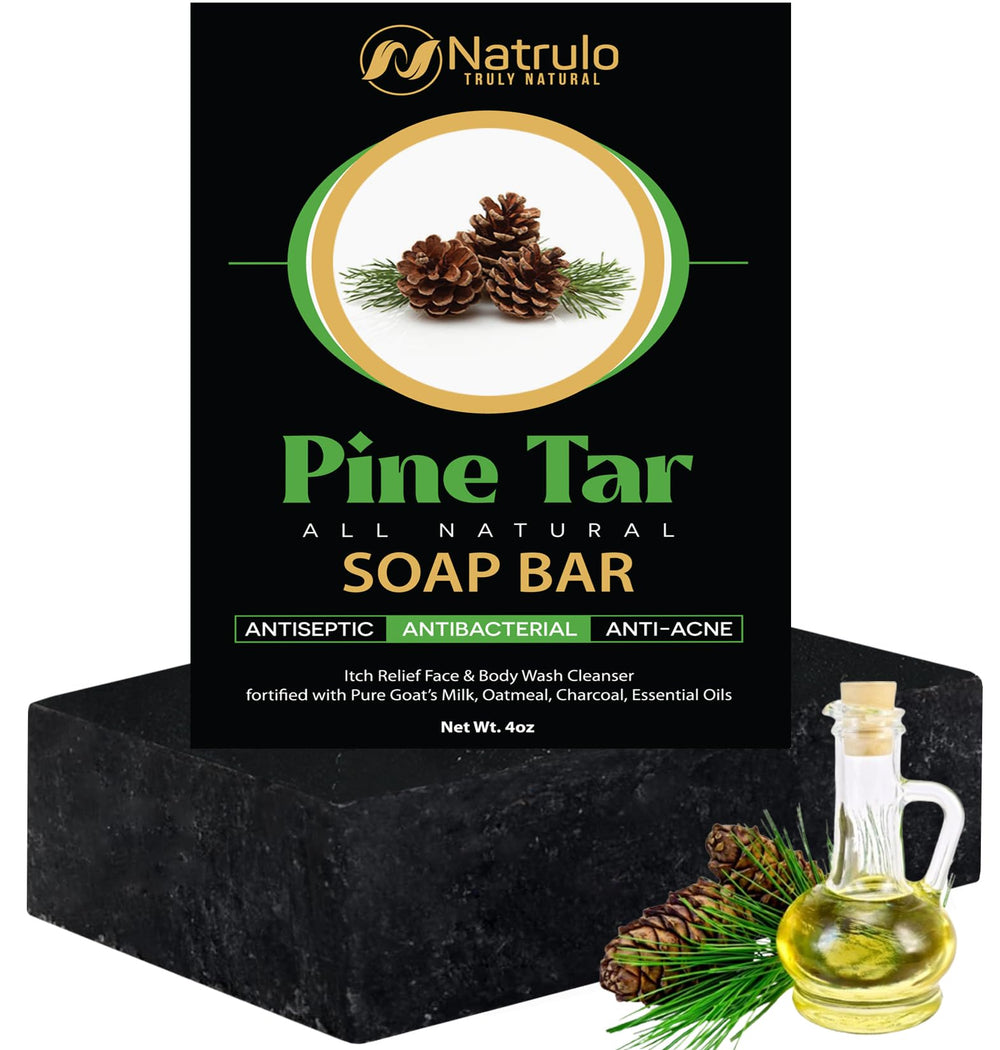 Jabón Natrulo de alquitrán de pino, barra de 4 oz para piel sensible.