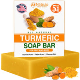 Jabón Natrulo con cúrcuma para cara y cuerpo, ilumina la piel.