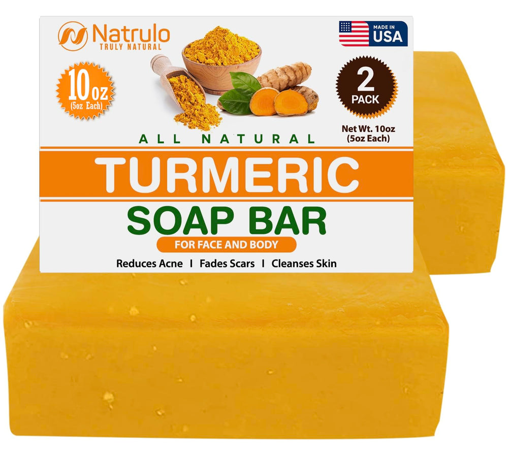 Jabón cúrcuma Natrulo para rostro y cuerpo ilumina la piel