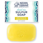 Natural Elephant Dead Sea sulfur soap packaging showcases minerals for cleansing