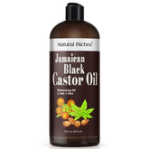 Natural Riches Aceite de Castor Negro Jamaicano prensado en frío en botella para uso diario.