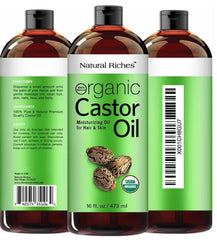 Natural Riches Aceite de Ricino para piel, hidrata y suaviza piel seca.