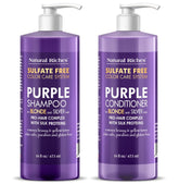 Natural Riches purple shampoo bottle highlights cooler blonde tones