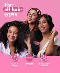 Pelo liso y brillante gracias a keratina natural y extractos botánicos.