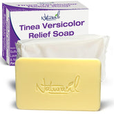 Naturasil Tinea Versicolor soap bar front view, highlighting the two-pack for gentle antifungal care.