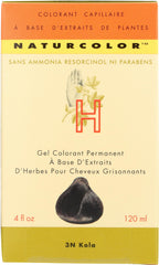 Naturcolor Cola label highlights an ammonia-free formula for sensitive scalps.