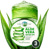 Nature Republic gel de aloe vera pack de 3 piezas para hidratación suave