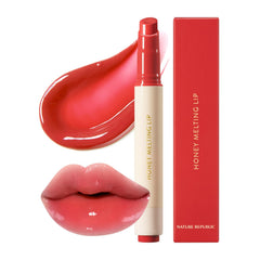 Nature Republic Labial Derretible Miel Granada 01: brillo sedoso para labios secos