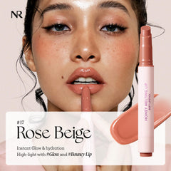 Nature Republic Labial Derretido de Miel 17 Rosa Beige: muestra de color suave