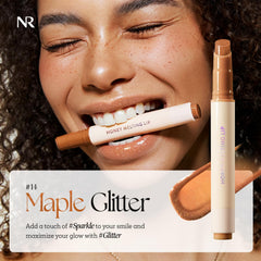 Nature Republic HONEY MELTING LIP GLITTER brillo translúcido para un acabado natural.