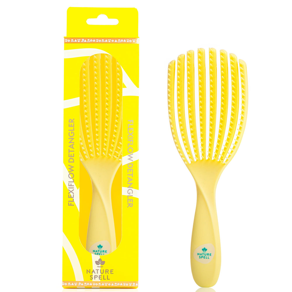 Nature Spell FlexiFlow brush bend-strands detangles knots pain-free for all hair types