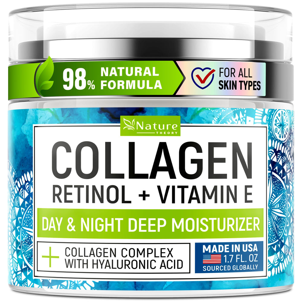 NATURE THEORY Crema de Colágeno para rostro con bomba sin aire, hidratación profunda